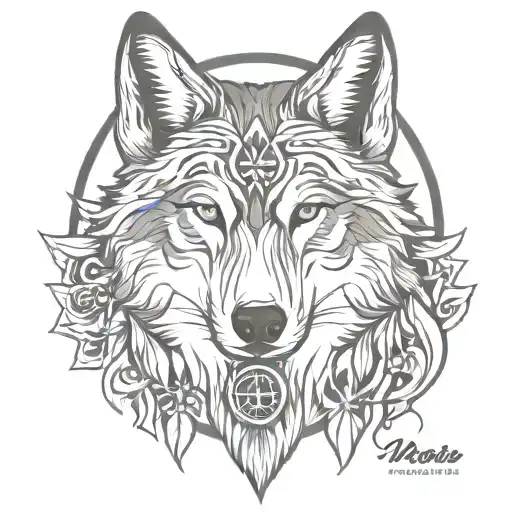 Wolf Inner Peace Sign