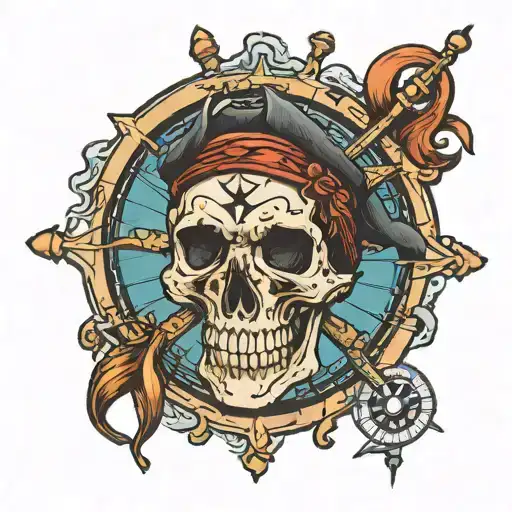 Pirate Skull Compass