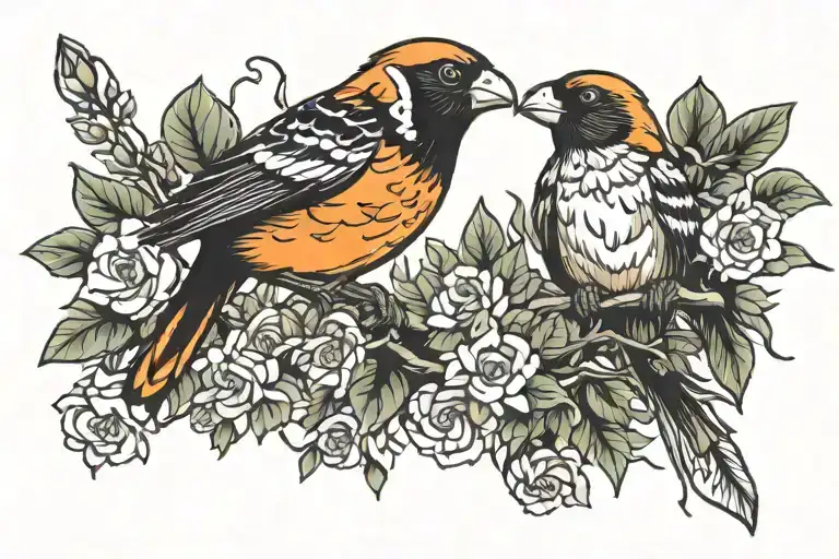 Oriole And Monkey