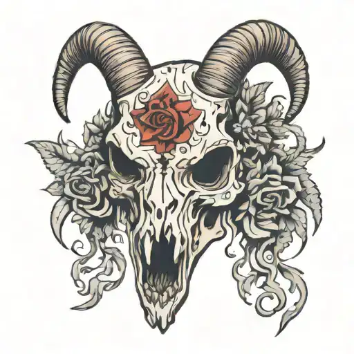 Cannibal Corpse Style Goat Skull
