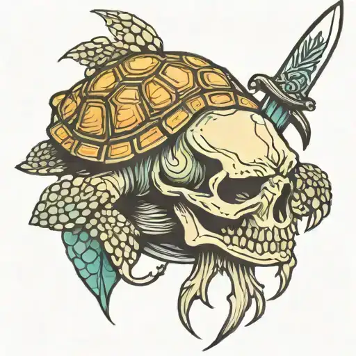 Turtle Skull Knife