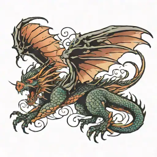 Dragon Shadow Flying