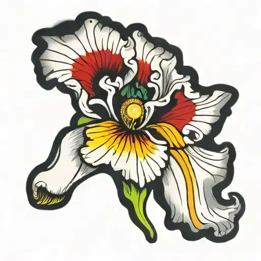 Flower With Bloodshot Eyeball Iris