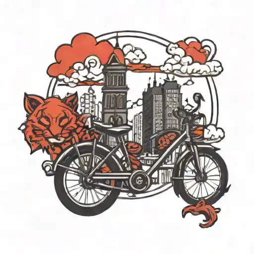 Skyline Rotterdam Twin Kids Black Red