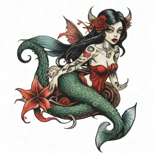 Vampire Mermaid Fairy Full Body