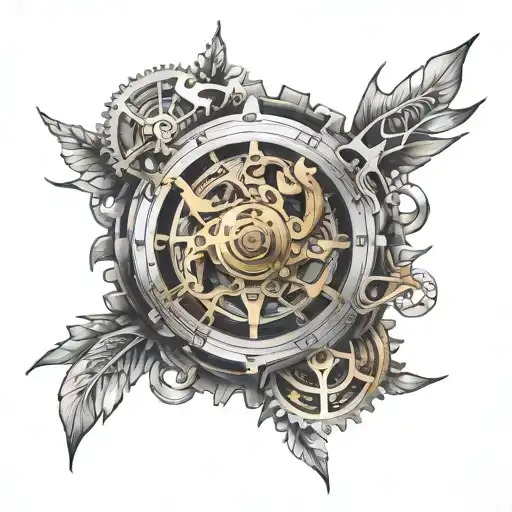 Biomechanical Gears With Clock For Forearm