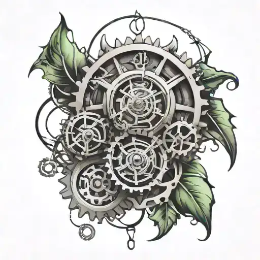 Biomechanical Gears With Clock For Forearm