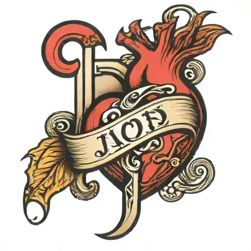 Heart Line And Letter J