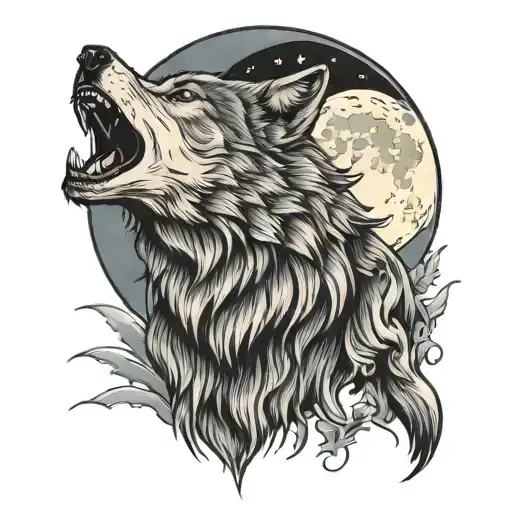 Wolf Howling At The Moon