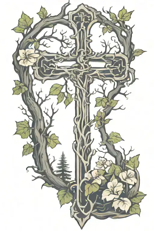 A Cross In A Forest