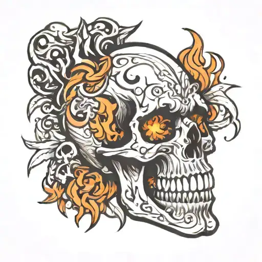 Skull On Fire