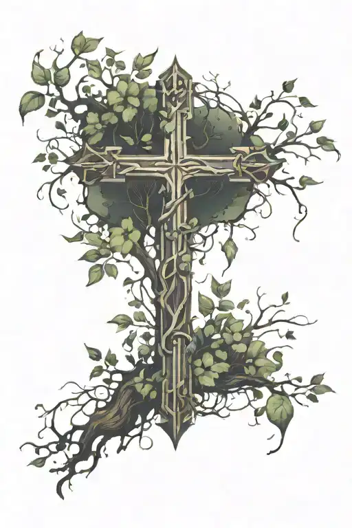 A Cross In A Forest