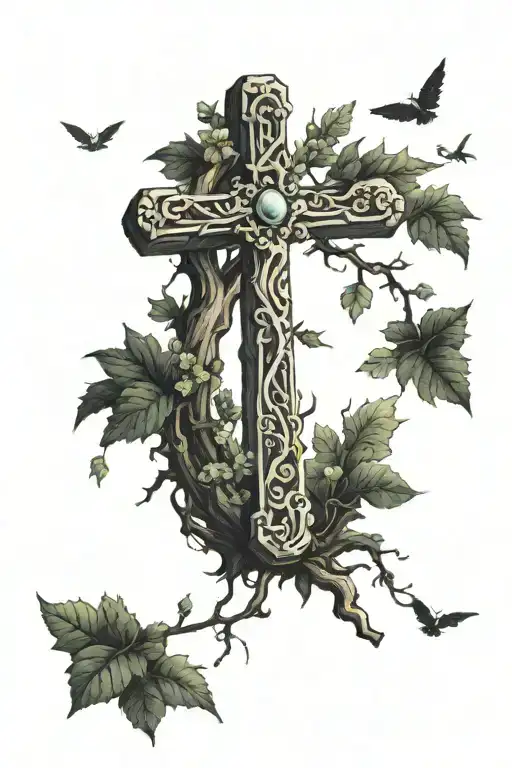 A Cross In A Forest