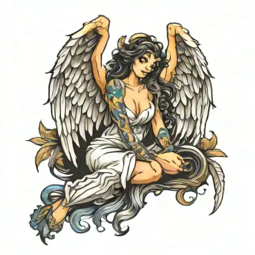 Sexy Angel Tattoo