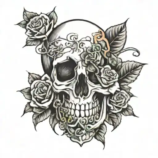 Skull And Roses