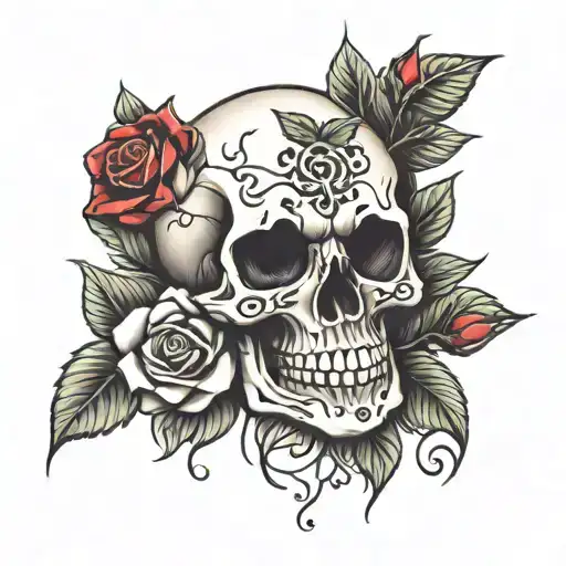 Skull And Roses