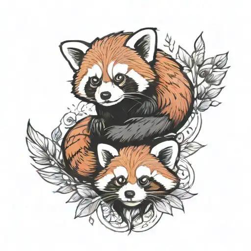 Red Panda With Raccon And A Ferit
