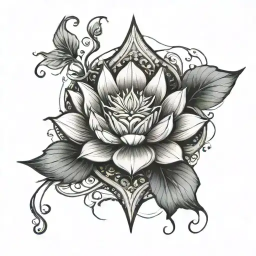 Hour Glass With Sand That Turns Into Lotus Flower Blooming