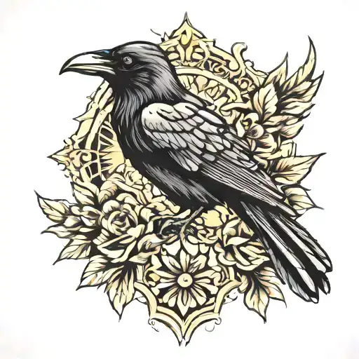 Raven On Forearm
