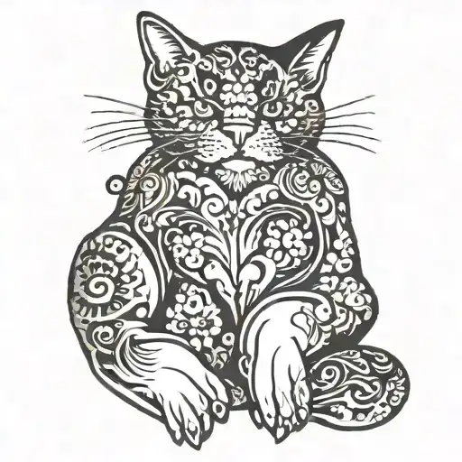 Cat From Behind Looking Over Its Shoulder