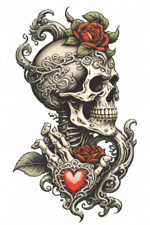 Skull In The Heart In The Hand Of Shiva