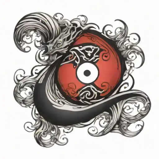 Ying Yang Symbol Intertwined