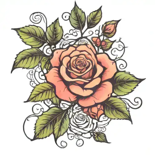 Rose And Ivy Vine