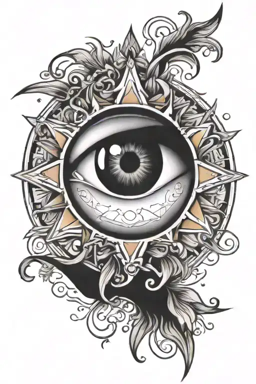 David Star And Eye Surrounded