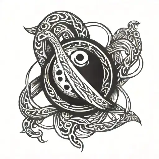 Infinity Symbol With Bowling Ball Intertwined