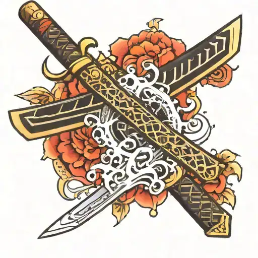 A Broken Katana Sword