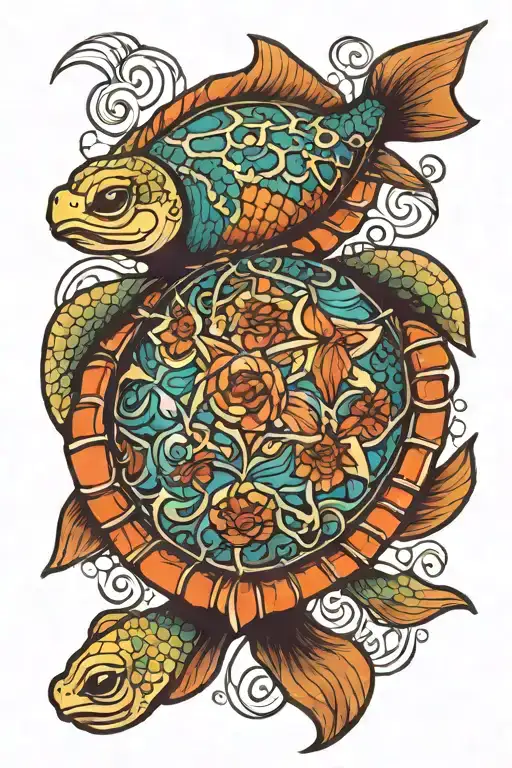Mermaid Turtle Fish