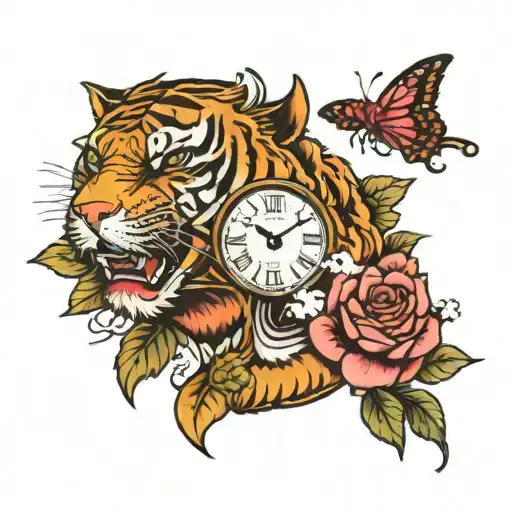 Rose Clock Tiger