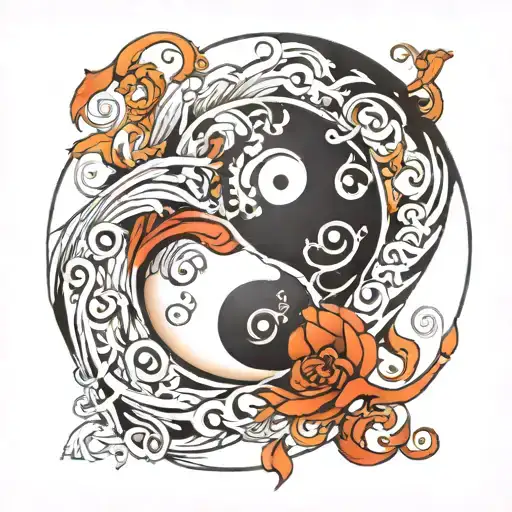 Yin Yang Symbol Intertwined