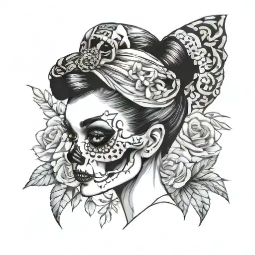 Audrey Hepburn Skull Face