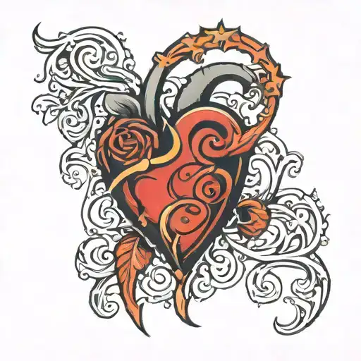 Heart With Lettering Tj Inside