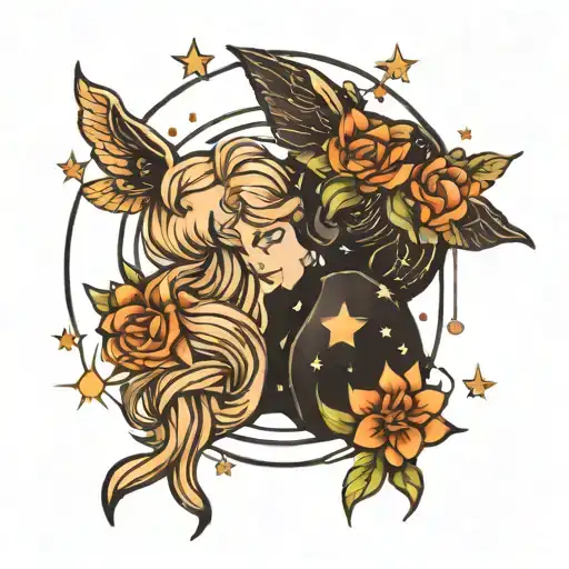 Gemini Constellation With Gemini Zodiac Sign