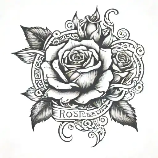 Rose Name Intertwined