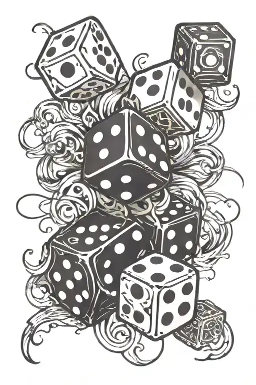 Dice Symbolizing The Gamble