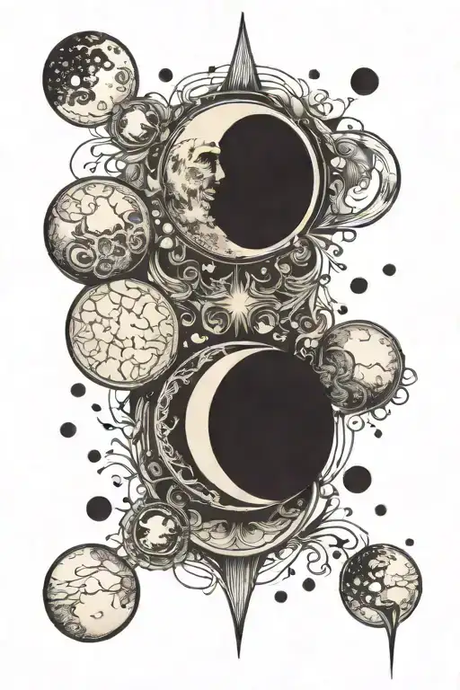 Moon Phases Going Vertical