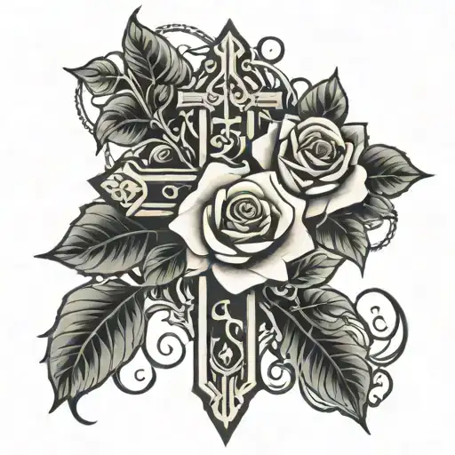 Cross And Rose