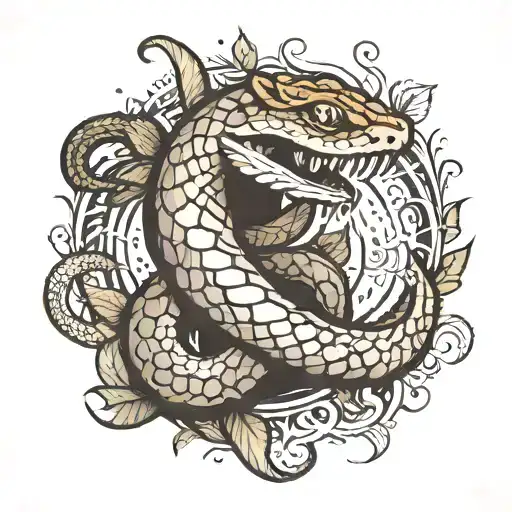 Snake Hand Tattoo Going Up Arm