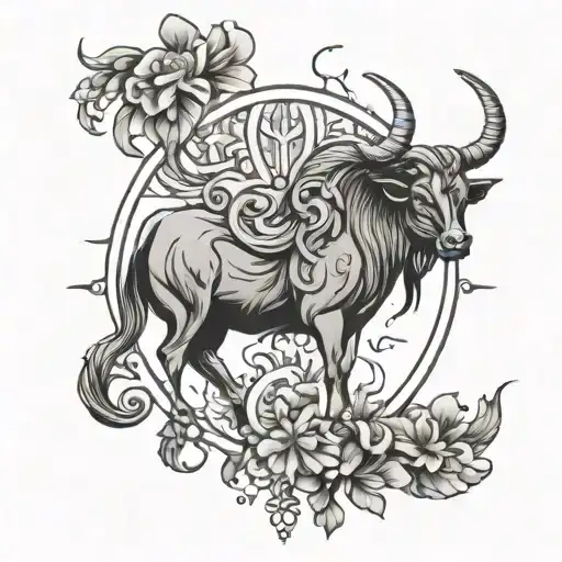 Virgo And Taurus Zodiac Symbol