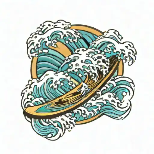 Australia Surf Board Water Waves