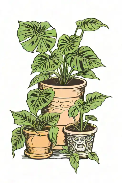 Monstera Potted Indoor Plant Growing