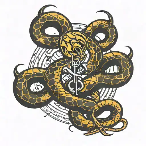 Cyber Sigil Tattoo Snake