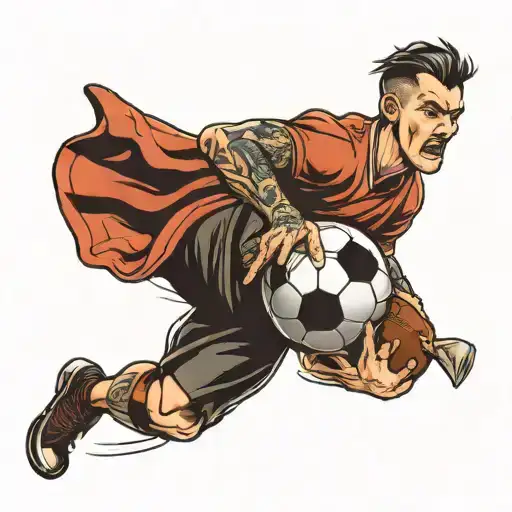 Men With Football Ball Morphing