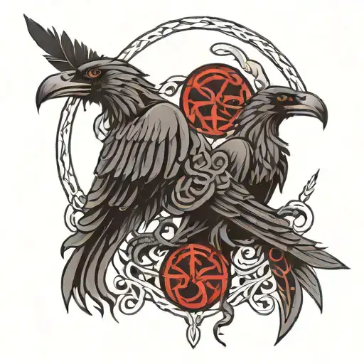 2 Celtic Ravens