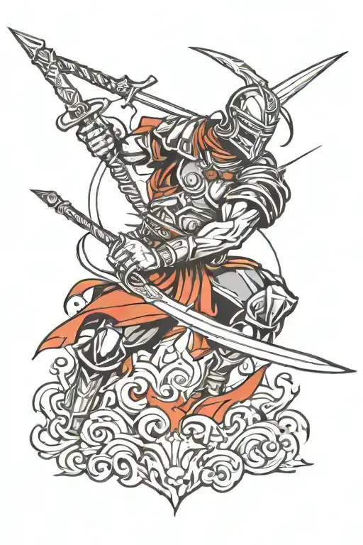 Warrior Wielding A Sword