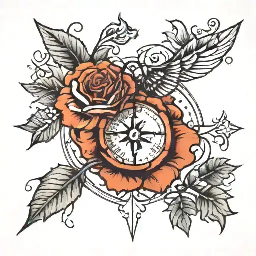 Delicate Artistic Design That Incorporates Gps Coordinates In Black Ink