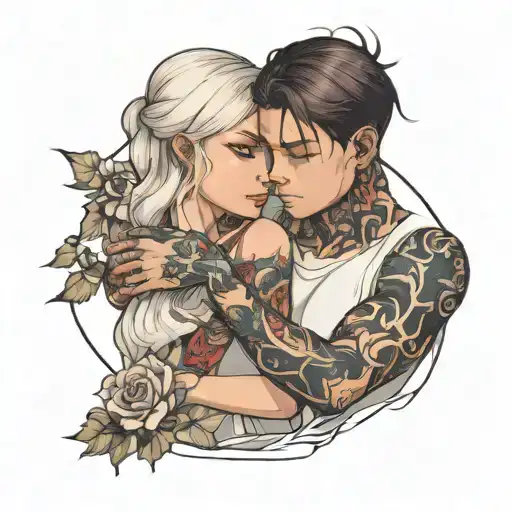 Broken Girl And Boy Holding